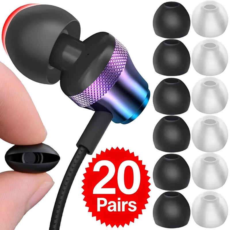 1-20Pairs Soft Silicone Replac - Silicone Ear Tip Replacement review and price