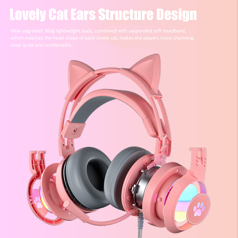 Cute Cat Ear Gaming Headphones - Gaming Headset Rgb review and price