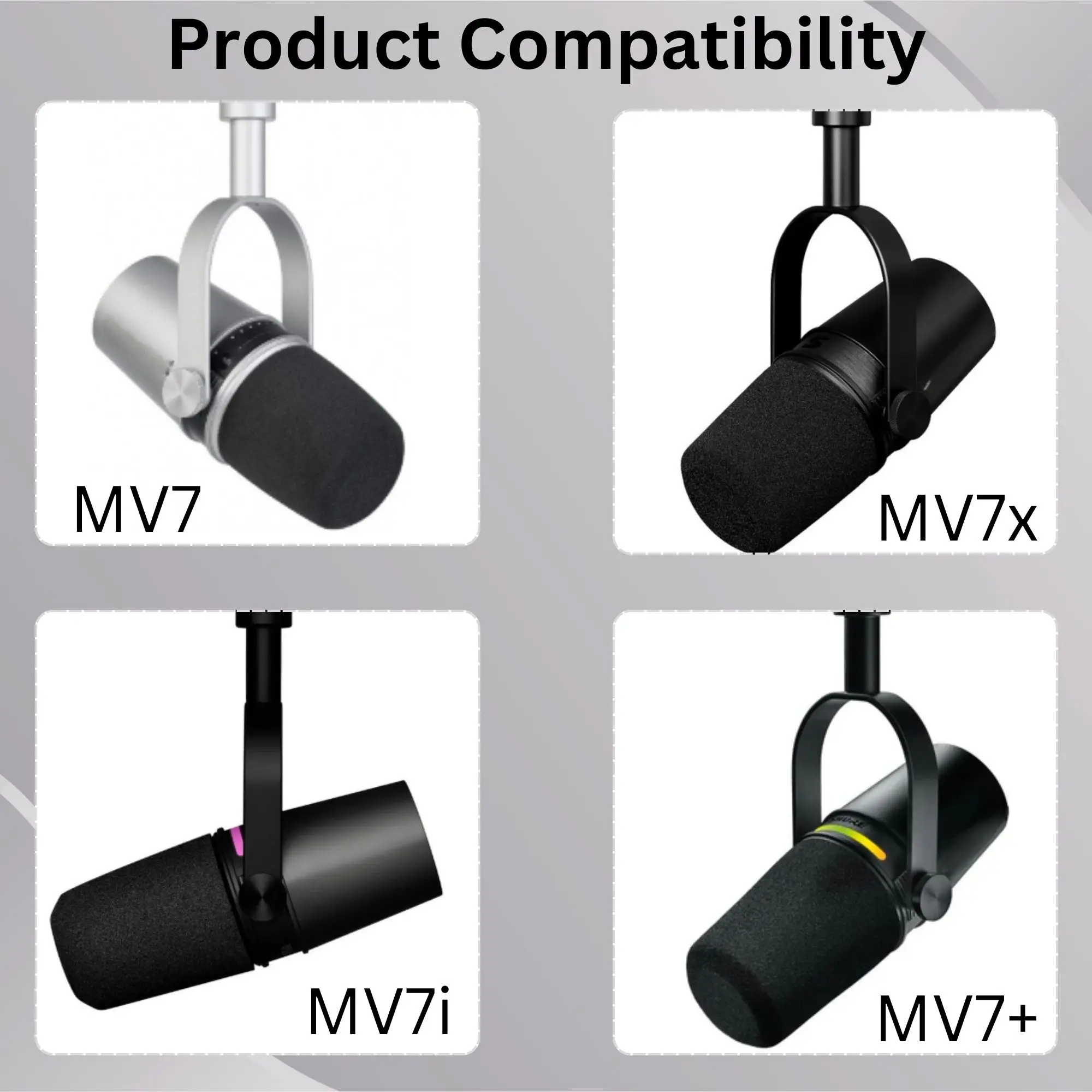 Sparkly MV7 Foam Pop Filter fo - Shure Mic Mv7 review and price